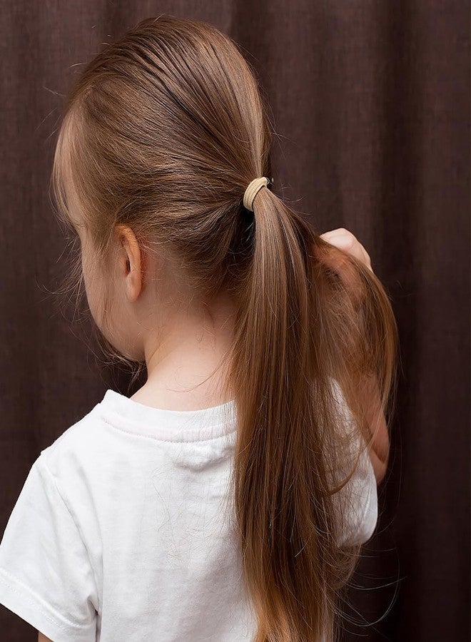 Joyeah Small Hair Elastics,200 Pieces Beige Blonde Hair Elastics For Thin Hair,No Damage Ponytail for Women, Girls and Kids (2 mm x 2.5 cm,Beige Blonde) - Image 5